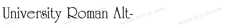 University Roman Alt字体转换